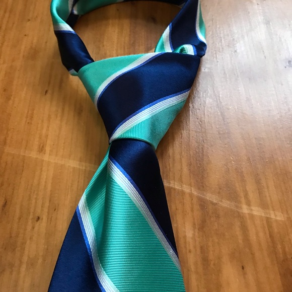 Men’s Jones NY Teal & Blue Tie - Picture 4 of 8